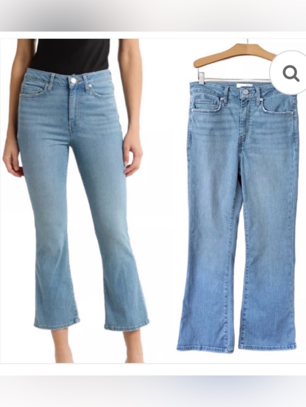 🔥NEW! FRAME •🛍️BUNDLE🛍️• Le Crop Mini Boot Jeans in Guilty Wash/Integrity Wash🔥 - Picture 5 of 13